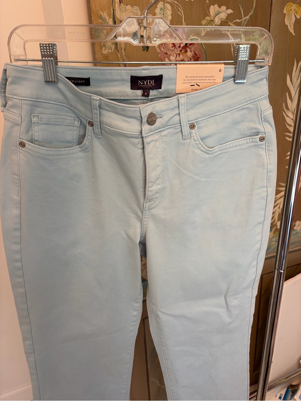 NYDJ Pale Blue Straight Leg Jeans